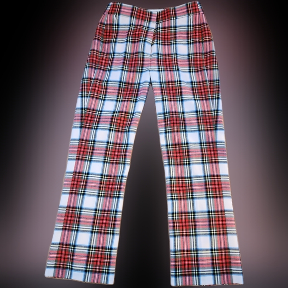 New women's J Crew Willa cropped pant in Snowy Stewart Tartan plaid wool 0P - Picture 8 of 8